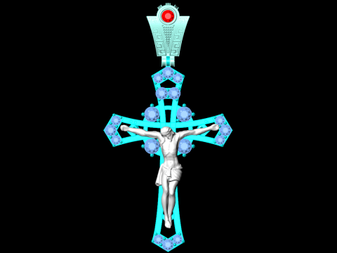 Jesus pendant - Cross Pendant - God Pendant N935430 3D printmodel