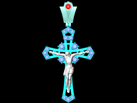 Jesus pendant - Cross Pendant - God Pendant N935430 3D Print Model