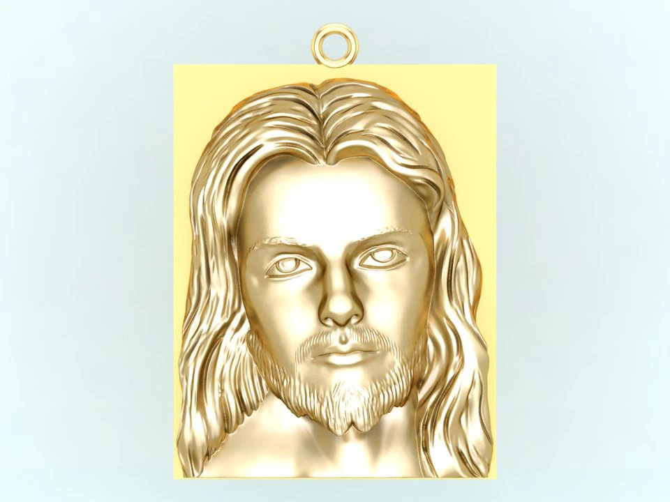 Jesus pendant - God pendant - N234 3D Print Model .c4d .max .obj .3ds .fbx .stl .blend