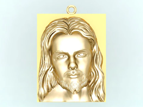 Jesus pendant - God pendant - N234 3D Print Model