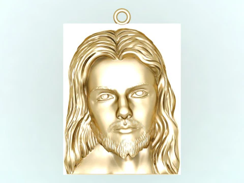 Jesus pendant - God pendant - N234 3D Print Model