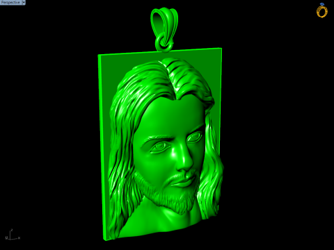 Pendentif Jésus - Pendentif Dieu - N234 Modèles 3D en vedette
