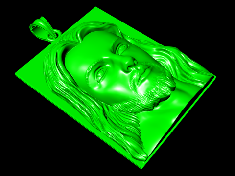 Pendentif Jésus - Pendentif Dieu - N234 Modèles 3D en vedette