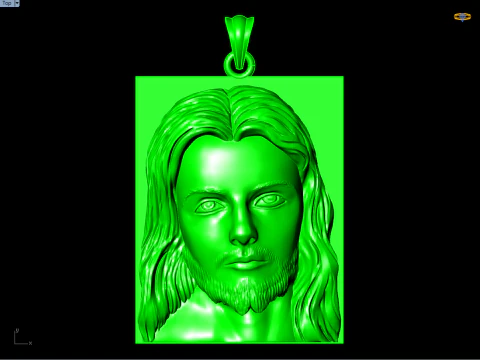 Jesus pendant - God pendant - N234 3D Print Model