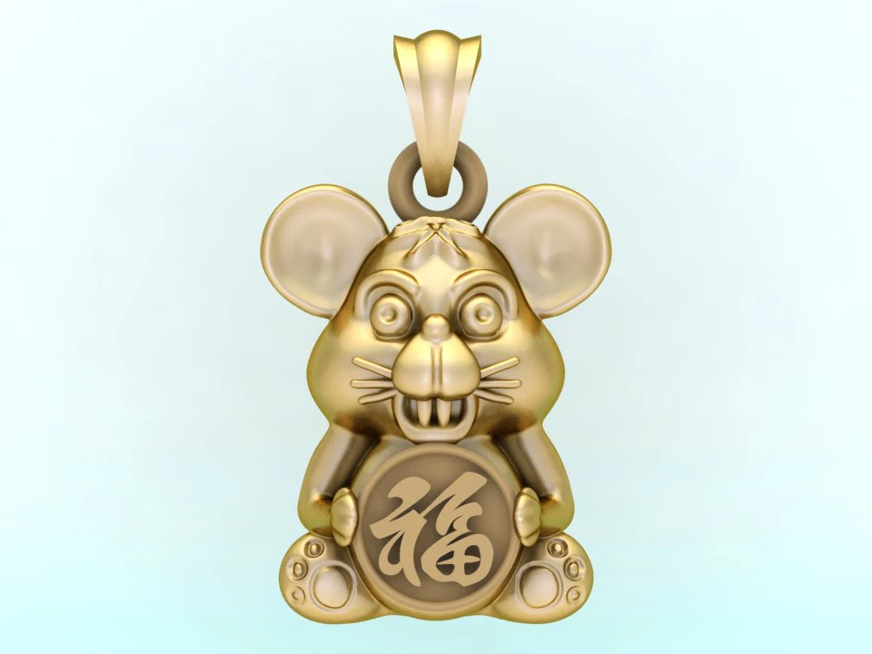 Mickey Mouse Pendant - Mouse Pendant - N935833 3D Print Model .c4d .max .obj .3ds .fbx .stl .blend 