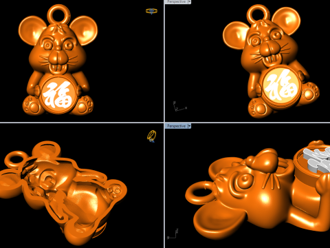 Mickey Mouse Pendant - Mouse Pendant - N935833 3D Print Model
