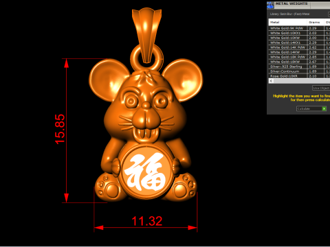 Mickey Mouse Pendant - Mouse Pendant - N935833 3D Print Model