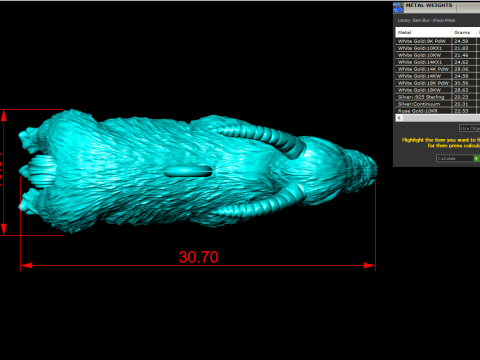 Collier avec pendentif en forme de chèvre, bijoux en forme d'animal porte-bonheur, N935907 Modèles 3D en vedette