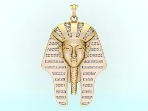 Pharaoh Pendant - Egyptian Pharaoh Necklace - N945727 3D Print Model
