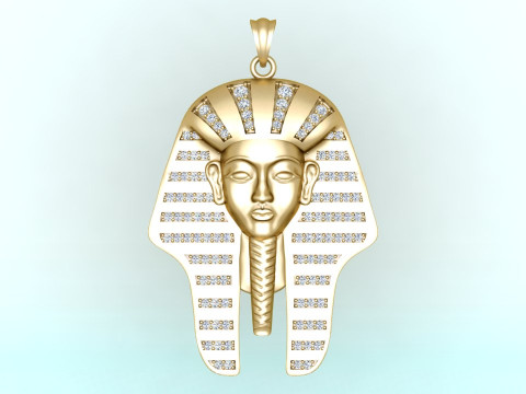 Pharaoh Pendant - Egyptian Pharaoh Necklace - N945727 Modelo de impresión 3D