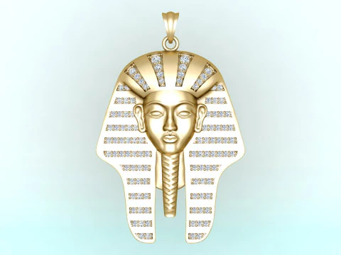 Pharaoh Pendant - Egyptian Pharaoh Necklace - N945727 3D Print Model