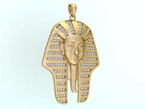 Pharaoh Pendant - Egyptian Pharaoh Necklace - N945727 3D Print Model