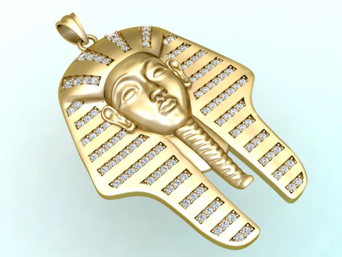 Pharaoh Pendant - Egyptian Pharaoh Necklace - N945727 3D Print Model