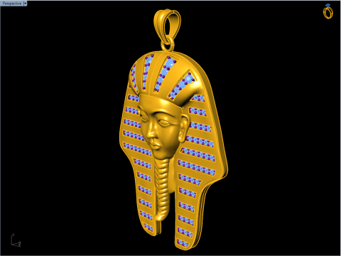 Pharaoh Pendant - Egyptian Pharaoh Necklace - N945727 Modelo de impresión 3D