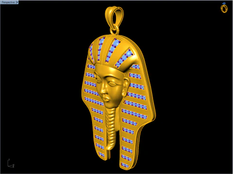 Pharaoh Pendant - Egyptian Pharaoh Necklace - N945727 3D Print Model