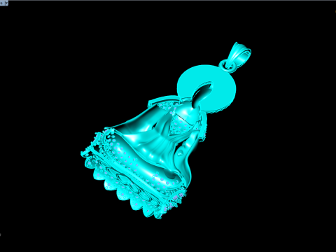 Guan Yin Kolye Kolye - Bodhisattva Merhamet Tanrıçası Takı - N945125 3D Baskı Modeli