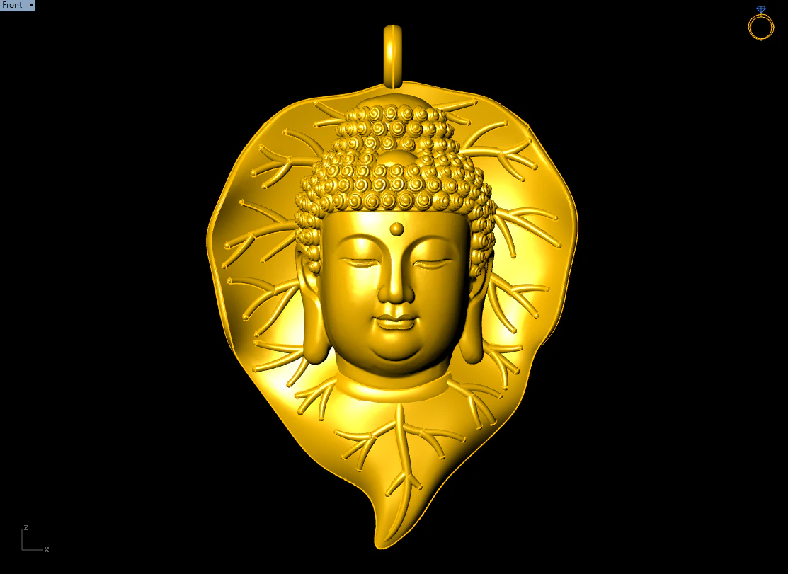 Amitabha Buddha Bodhi Pendant Adida Buddha Necklace Jewelry - N945142 3D Print Model .c4d .max .obj .3ds .fbx .stl .blend 