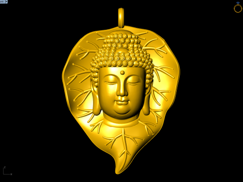 Amitabha Buddha Bodhi Pendant Adida Buddha Necklace Jewelry - N945142 Modèles 3D en vedette
