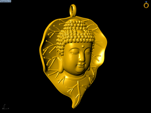 Amitabha Buddha Bodhi Pendant Adida Buddha Necklace Jewelry - N945142 3Dプリントモデル