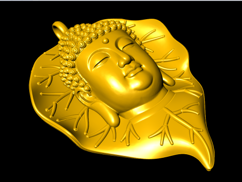 Amitabha Buddha Bodhi Pendant Adida Buddha Necklace Jewelry - N945142 3Dプリントモデル