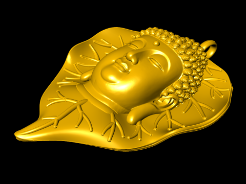 Amitabha Buddha Bodhi Pendant Adida Buddha Necklace Jewelry - N945142 3Dプリントモデル