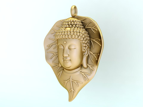 Amitabha Buddha Bodhi Pendant Adida Buddha Necklace Jewelry - N945142 3Dプリントモデル