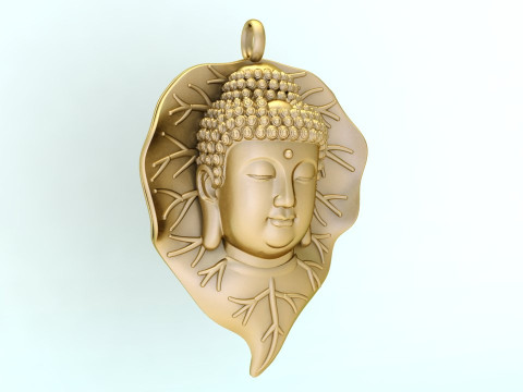 Amitabha Buddha Bodhi Pendant Adida Buddha Necklace Jewelry - N945142 3Dプリントモデル