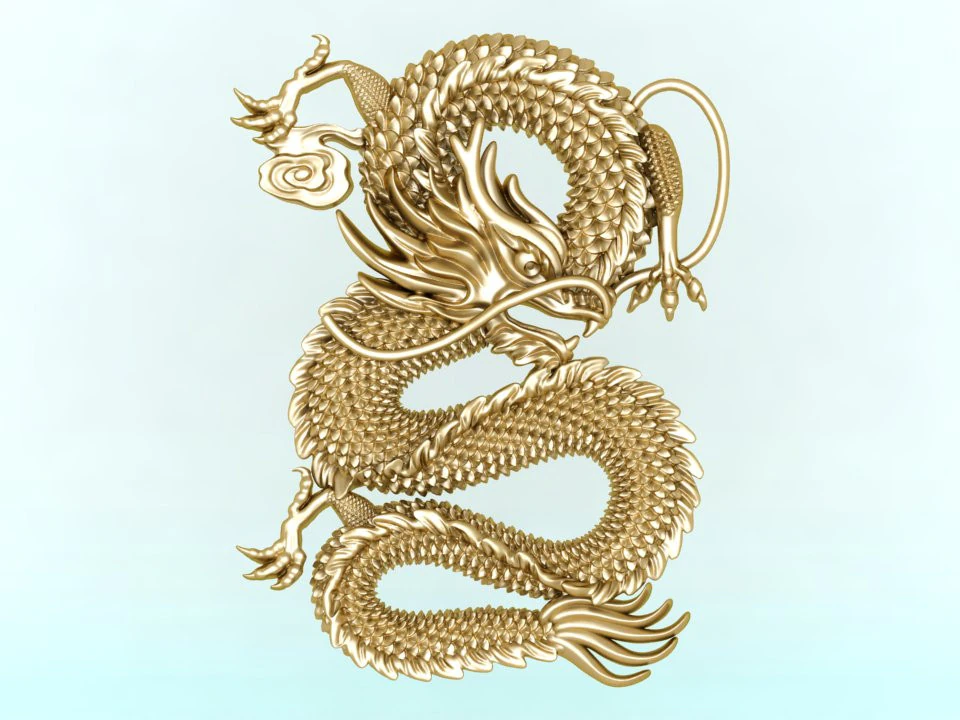 Dragon for jewelry - Dragon for ring - Dragon pendant - N954854 3D Print Model .c4d .max .obj .3ds .fbx .stl .blend 