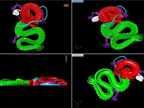 Dragon for jewelry - Dragon for ring - Dragon pendant - N954854 3D Print Model