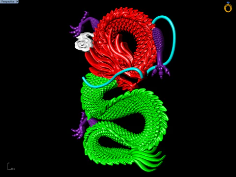 Dragon for jewelry - Dragon for ring - Dragon pendant - N954854 3D Print Model