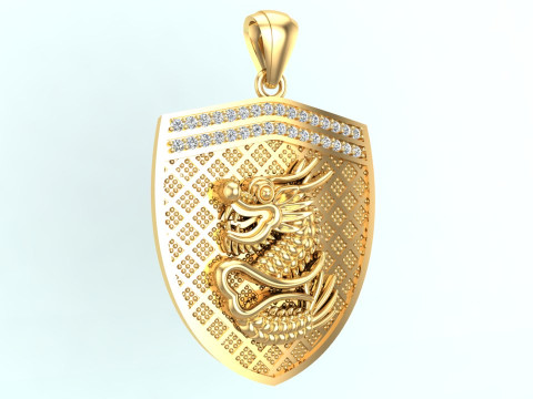 Dragon pendant - Mens pendant - N954912 3D Print Model