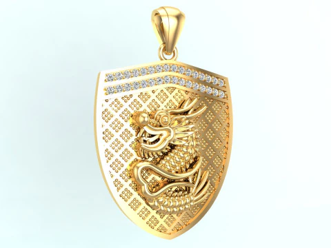 Dragon pendant - Mens pendant - N954912 3D Print Model
