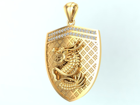 Dragon pendant - Mens pendant - N954912 3D Print Model
