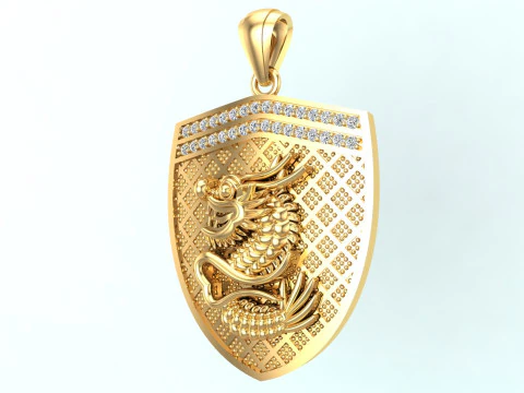 Dragon pendant - Mens pendant - N954912 3D Print Model