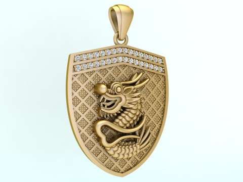 Dragon pendant - Mens pendant - N954912 3D Print Model
