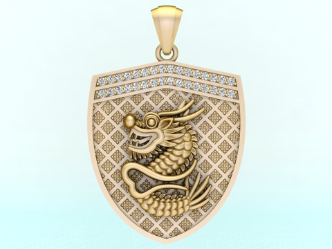 Dragon pendant - Mens pendant - N954912 3D Print Model