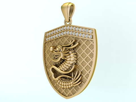 Dragon pendant - Mens pendant - N954912 3D Print Model