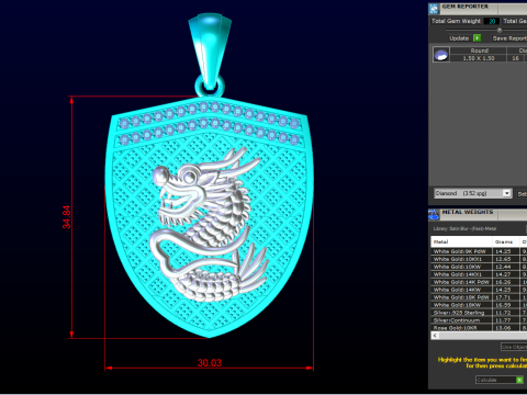 Dragon pendant - Mens pendant - N954912 3D Print Model