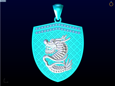 Dragon pendant - Mens pendant - N954912 3D Print Model