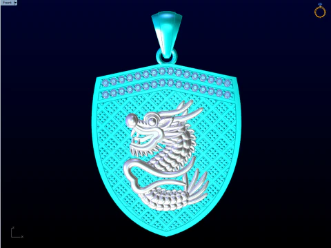 Dragon pendant - Mens pendant - N954912 3D Print Model