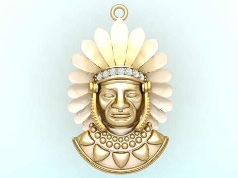 Tribal Pendant Aboriginal native pendant - N1007 3D Baskı Modeli