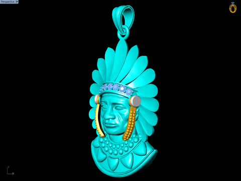 Tribal Pendant Aboriginal native pendant - N1007 3D Baskı Modeli