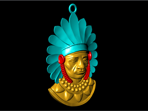 Tribal Pendant Aboriginal native pendant - N955259 3D प्रिंट मॉडल