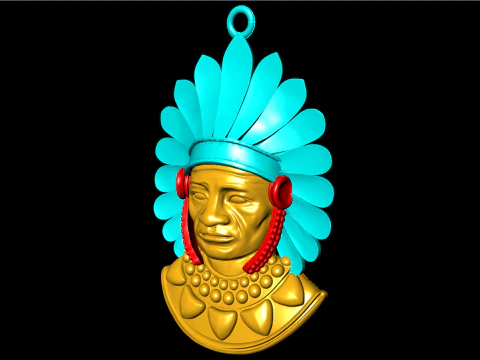 Tribal Pendant Aboriginal native pendant - N955259 3D Print Model