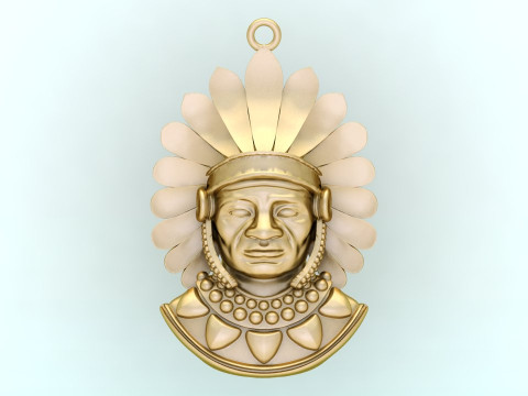 Tribal Pendant Aboriginal native pendant - N955259 3D प्रिंट मॉडल