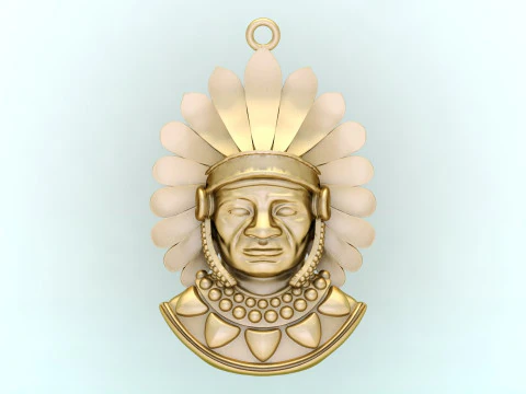 Tribal Pendant Aboriginal native pendant - N955259 3D Print Model