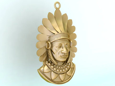 Tribal Pendant Aboriginal native pendant - N955259 3D Print Model