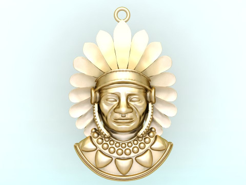 Tribal Pendant Aboriginal native pendant - N955259 3D प्रिंट मॉडल