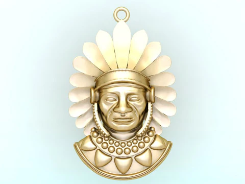 Tribal Pendant Aboriginal native pendant - N955259 3D Print Model