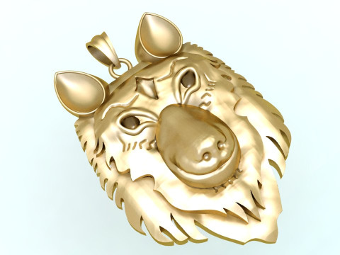 Dog pendant - Dog head pendant - N955524 3D printmodel